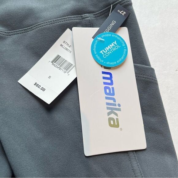 Marika Women's Leggings Gray Small 27" Tummy Control - Picture 5 of 8